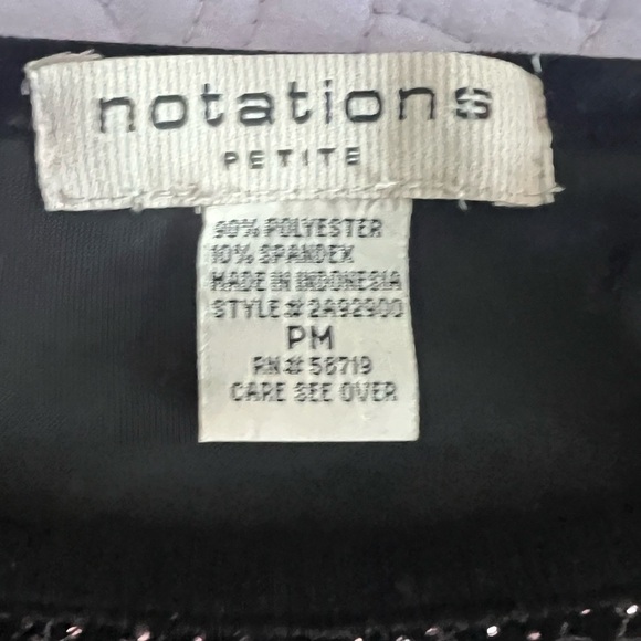 Notations Petite Women’s Velvet Velour Matching Set Blazer and Top Size PM - Picture 8 of 11